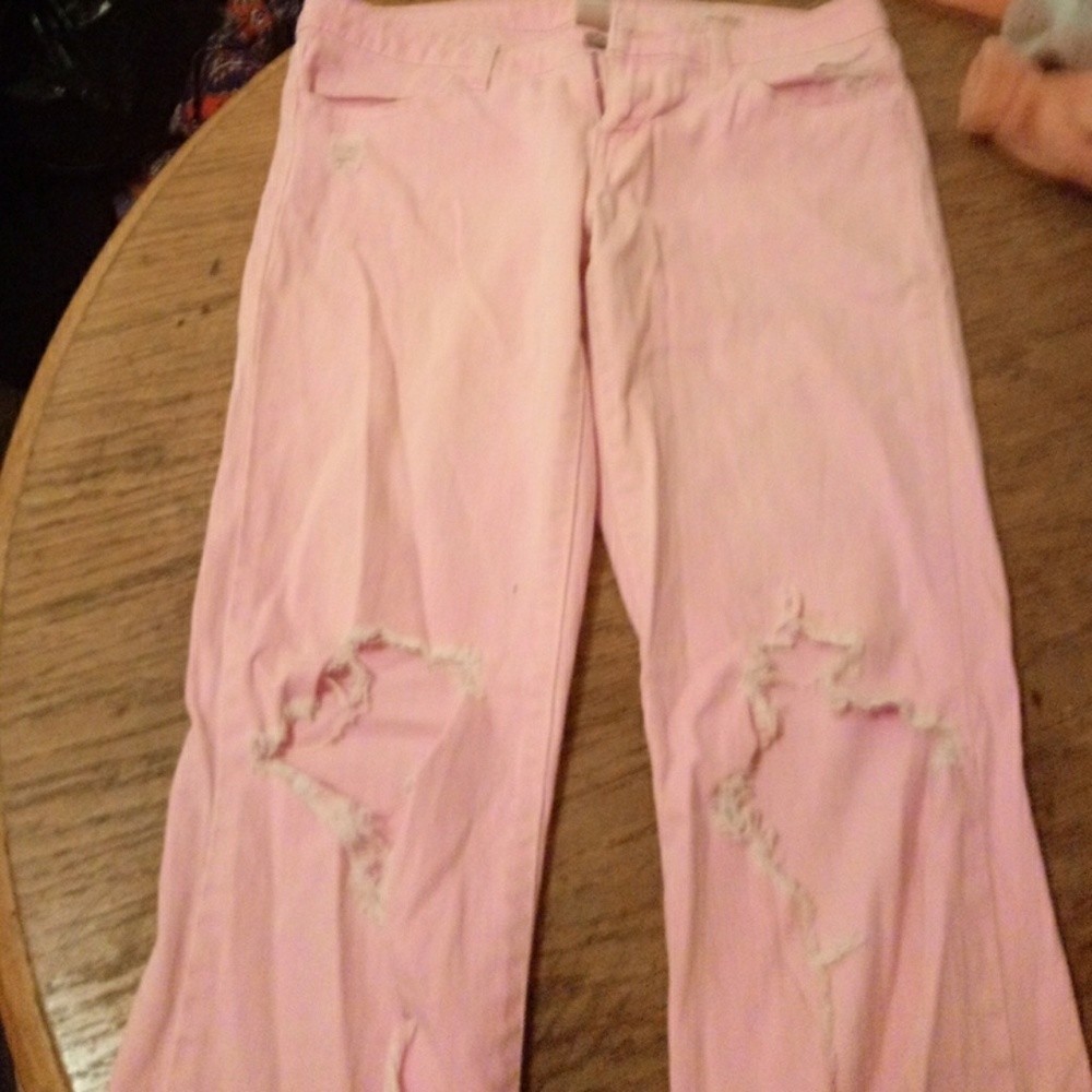 Pink jeans
